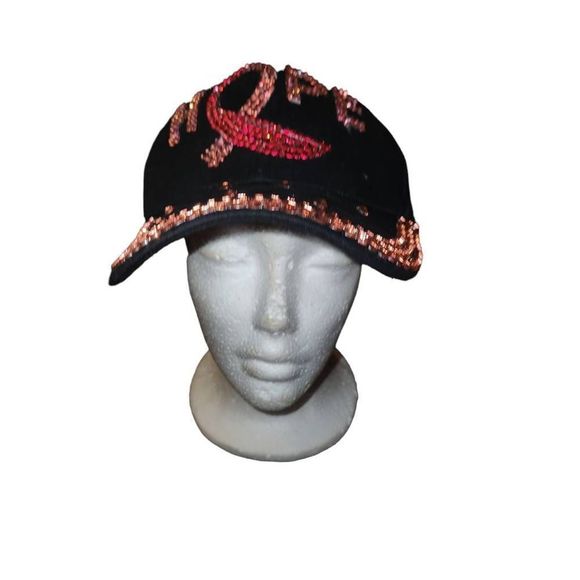 Black Bling Pink Hope Breast Cancer Awareness
Cancer Survivor Baseball Hat Cap - Picture 11 of 11